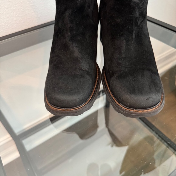 AQUATALIA BY Marvin K Black Suede Weatherproof Buckle mid calf boots 9.5 - Picture 6 of 16